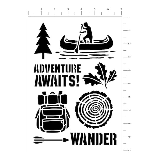 12 Pack: Outdoor Plastic Stencils, 7" x 10" by Craft Smart®